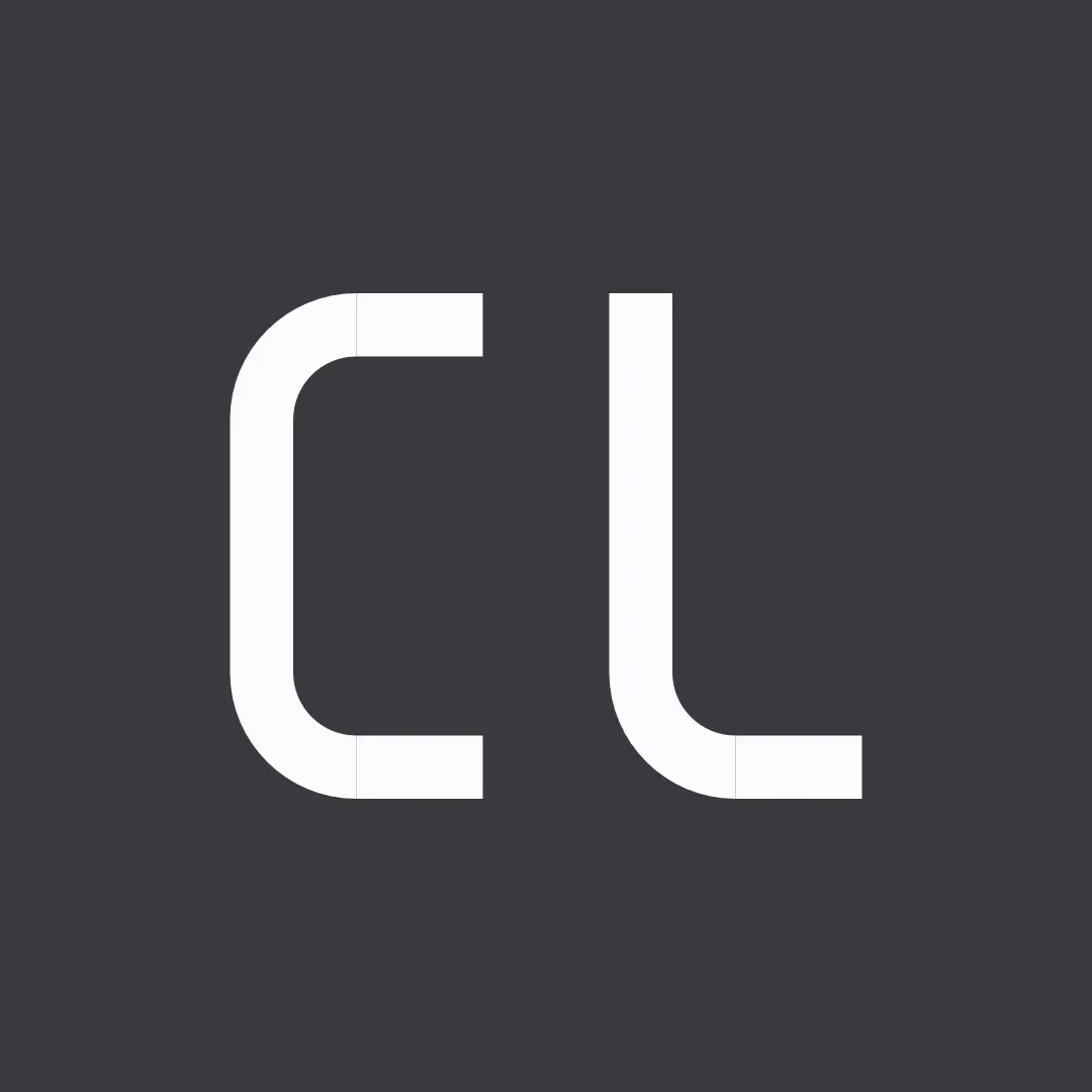 Logo of Curtain Lorimer. The letters C and L in a gray box. 